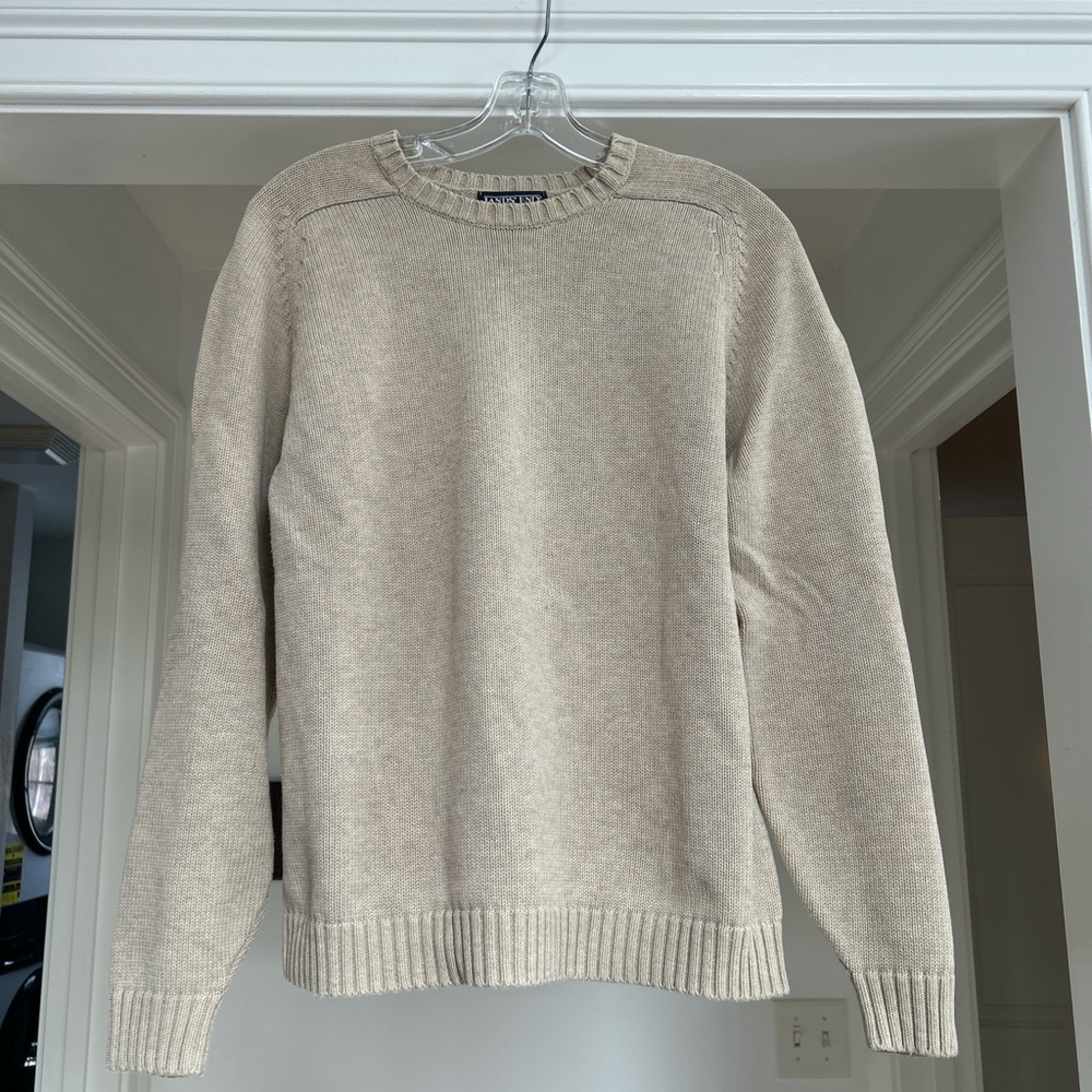 Lands' End Cream Crewneck Sweater